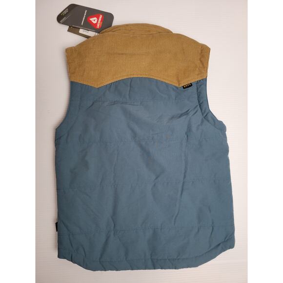 NWT Howler Bros‎ Kid Youth Medium Rounder Vest 3502 Blue British Khaki Corduroy - Picture 2 of 8